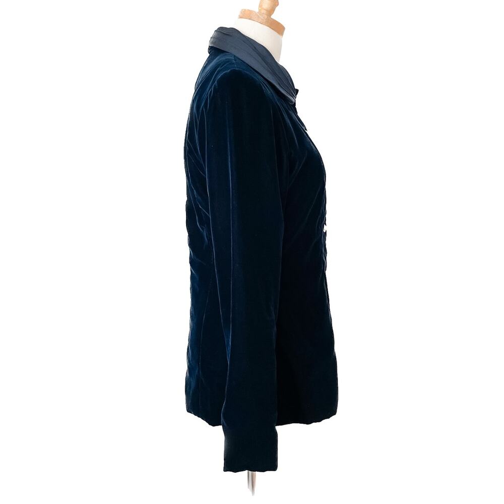 Velvet & rhinestone bespoke hand tailored evening jacket size small XS-S - Picture 7 of 8